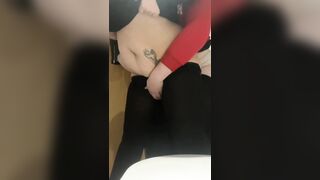 TWO CHUBBY GIRLS MASTURBATING IN PUBLIC TOILET