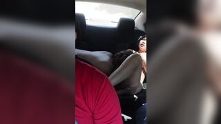 Latin lesbian whores giving each other love in public Uber