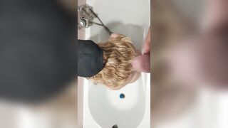 Piss shower for blondie