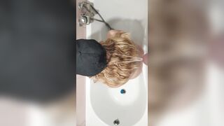 Piss shower for blondie