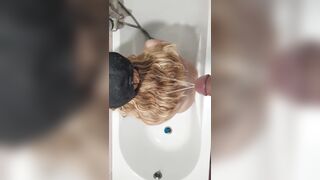 Piss shower for blondie