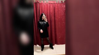 I was in a theatre and went in a changing room to flash you my perfect boobs