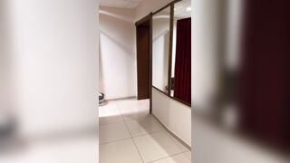 I was in a theatre and went in a changing room to flash you my perfect boobs