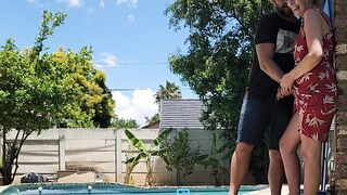 I was busy streaming when to poolguy showed up !! Quckie outside