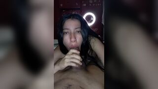 My Latina Stepsister Sucking Cock While We Are Alone????