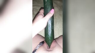 When I can't get big cock and use a Cucumber