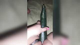When I can't get big cock and use a Cucumber