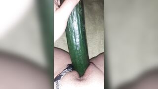 When I can't get big cock and use a Cucumber