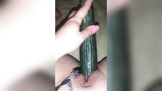 When I can't get big cock and use a Cucumber