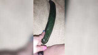 When I can't get big cock and use a Cucumber