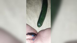 When I can't get big cock and use a Cucumber