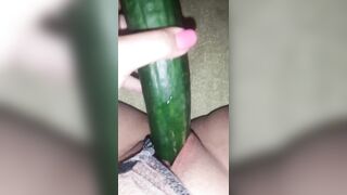 When I can't get big cock and use a Cucumber