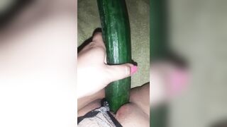 When I can't get big cock and use a Cucumber