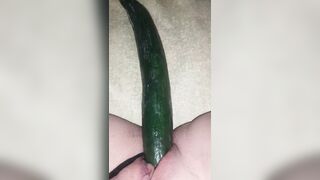 When I can't get big cock and use a Cucumber