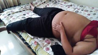 Stepson takes care when Saudi beautiful stepmother comes home from work and rests in bed - cumsot