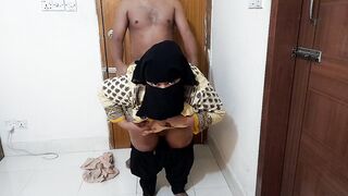 Egyptian Hot neighbor Girl cleans the house and fucks her big ass when her husband is not at home