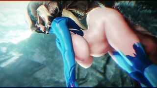 Monster with Huge Cock Fucks Blonde Up Her Stomach!