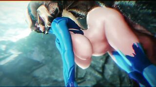 Monster with Huge Cock Fucks Blonde Up Her Stomach!