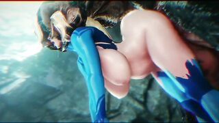 Monster with Huge Cock Fucks Blonde Up Her Stomach!