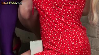 3some CFNM ladies jerk cock in classy HJ till cumshot