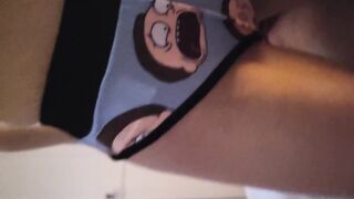 MaryJane blows her daddy until he rewards her with a cumshot