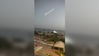 Risky but hard fuck at the public hotel balkony