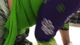 Irani Hot Huge ass Aunty gets stuck under bed while cleaning room then a Guy comes & fucks her