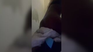 Sexy& Slim Ebony (yoni Pink) with Perfect Ass, Rubbing Nipples While Humping Pillows for Amazing Orgasm!