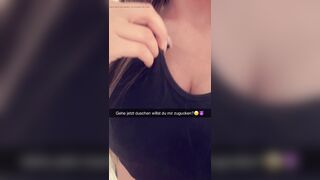 Horny brunette with big ass in Teveo leggings sends kinky videos on Snapchat after yoga workout