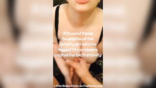 Sorority Slut's Cumshot Facial Compilation