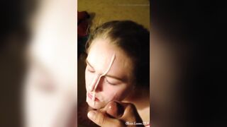 Sorority Slut's Cumshot Facial Compilation