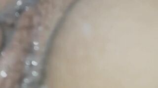 He Cant Resist and Wash My Wife's Pussy with Massive Cum Shot