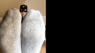 Gray sweaty pedsocks, just the way you like it!