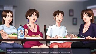 My Step mom tach my dick while we Eating food in the table and her sister Give me her pussy