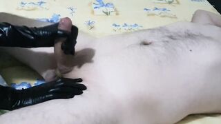 Hot Femdom Urethral Sounding Slave Cock with Huge Dilator, CBT, Latex Gloves Handjob, Ruined Orgasm