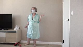 Busty Housewife Dresses up in Sexy Nurse Uniform. Chubby MILF with Big Butt Is Ready for Role-playing Party.