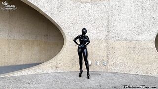 Miss Fetilicious Bts Outdoor Shoot in Heavy Rubber