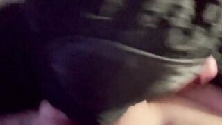 Submissive Wife Hooded and Sucking My Cock