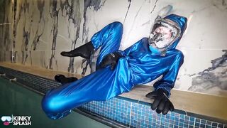 Latex Lagoon: the Double-suit Secret with Full Face Snorkel Mask