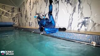 Latex Lagoon: the Double-suit Secret with Full Face Snorkel Mask
