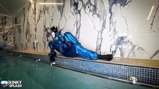 Latex Lagoon: the Double-suit Secret with Full Face Snorkel Mask