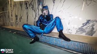 Latex Lagoon: the Double-suit Secret with Full Face Snorkel Mask