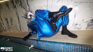 Latex Lagoon: the Double-suit Secret with Full Face Snorkel Mask