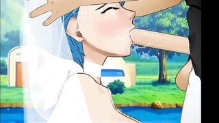 Bulma Sloppy Facefuck in Wedding Dress