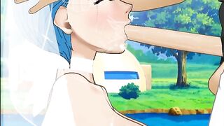 Bulma Sloppy Facefuck in Wedding Dress