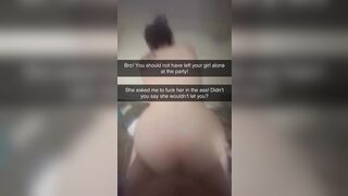 Cheating on Snapchat! Anal Sex Snaps to Cuck boyfriend! Sorry bro!