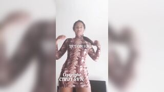 GRWM Sexy mini dress tight dress butt plug Try on haul compilation