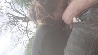 Blowjob by the River