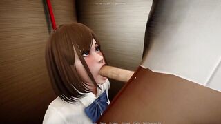 Dirty College Girl Give Me a Sexy Blowjob and Eat My Cum