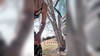 Pissing outside